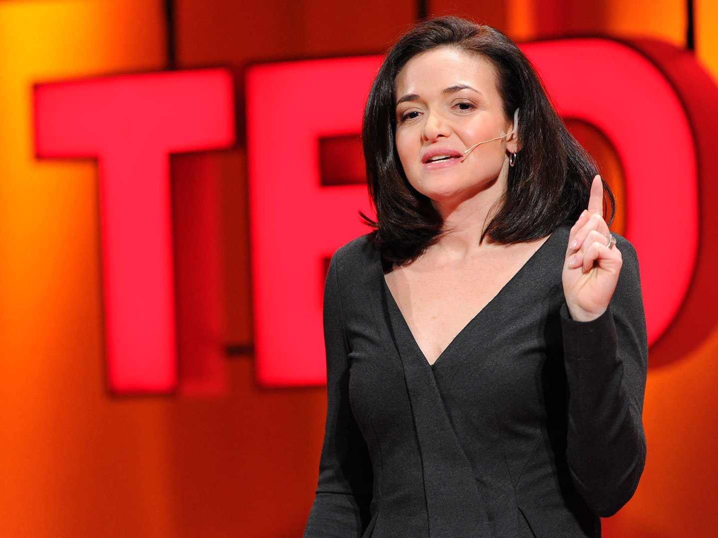Sheryl Sandberg speaking at TED